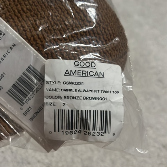 Good American: Always Fits Twist Bikini Top - Bronze : Size 2 (M) ; 3 (L) NWT - Picture 11 of 11